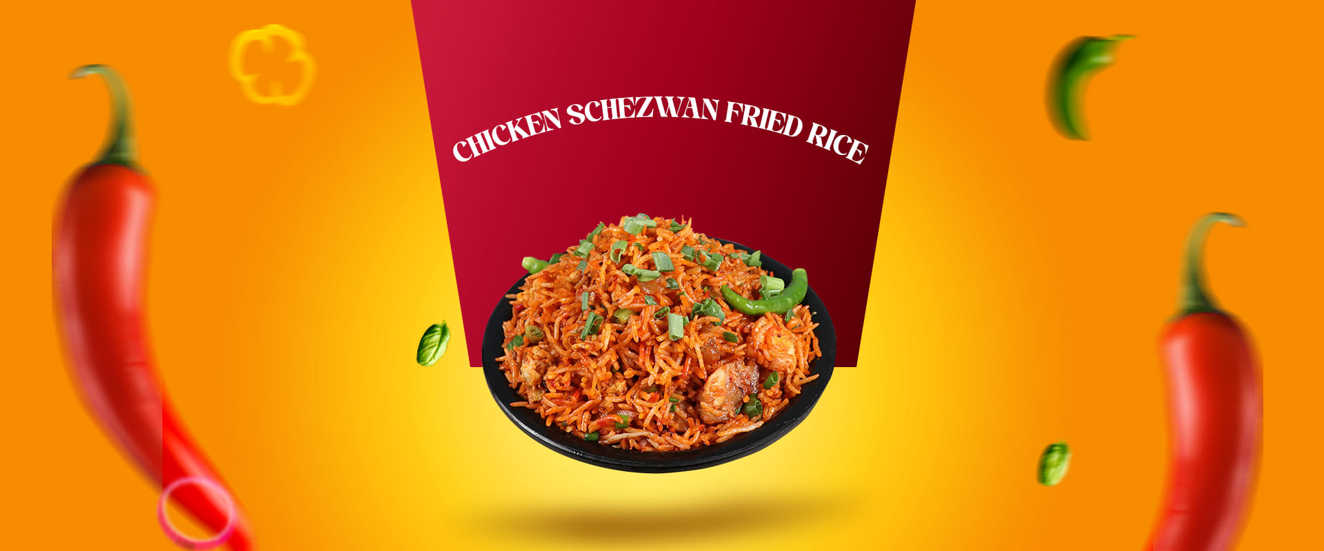 Chicken schezwan fried rice