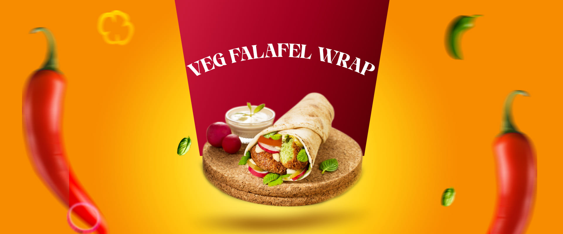 Veg falafel wrap