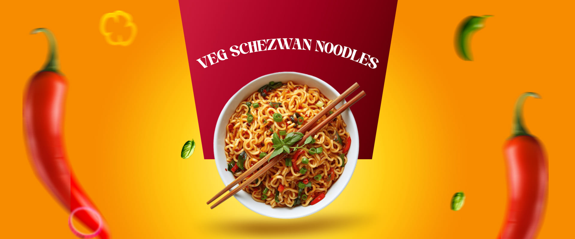 Veg schezwan noodles